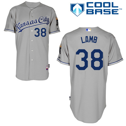 John Lamb #38 MLB Jersey-Kansas City Royals Men's Authentic Road Gray Cool Base Baseball Jersey